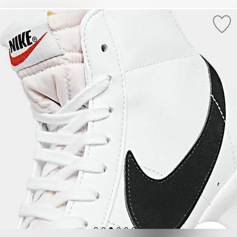Nike White and Black High-Top Sneakers